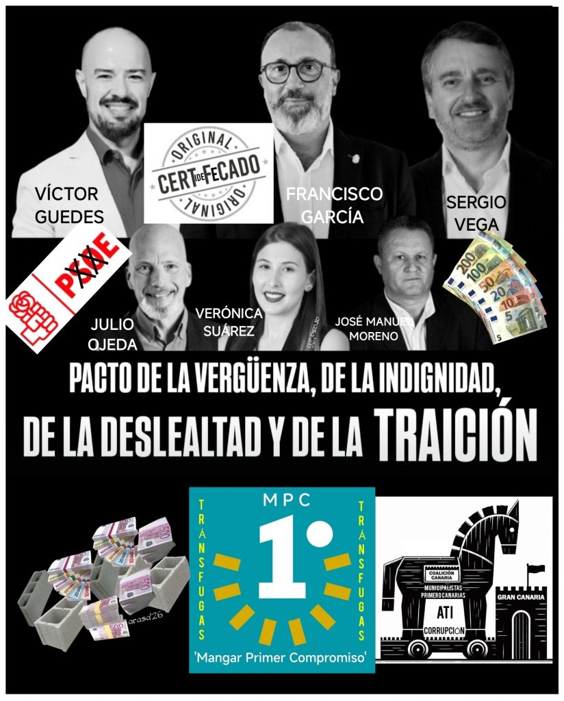 EL PSOE Y MUNICIPALISTAS PRIMERO CANARIAS FIRMAN UN DÍA TRISTE PARA LA DEMOCRACIA MUNICIPAL