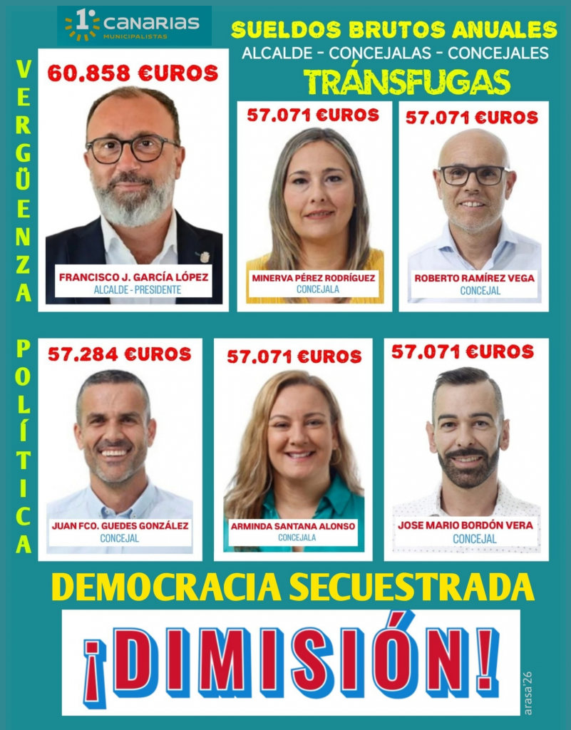 DEMOCRACIA SECUESTRADA POR ‘TRÁNSFUGAS’ DE ‘PRIMERO CANARIAS’ (VERSIÓN TEO-ÓSCAR)